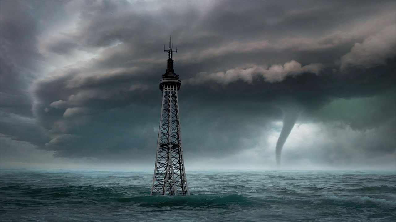 The meteorological phenomenon of waterspout